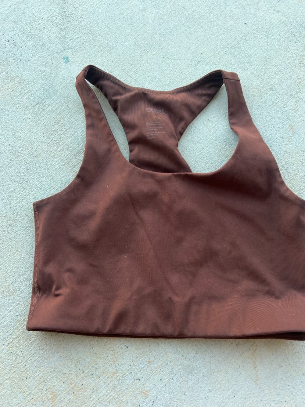 Girlfriend Collective medium brown sports bra